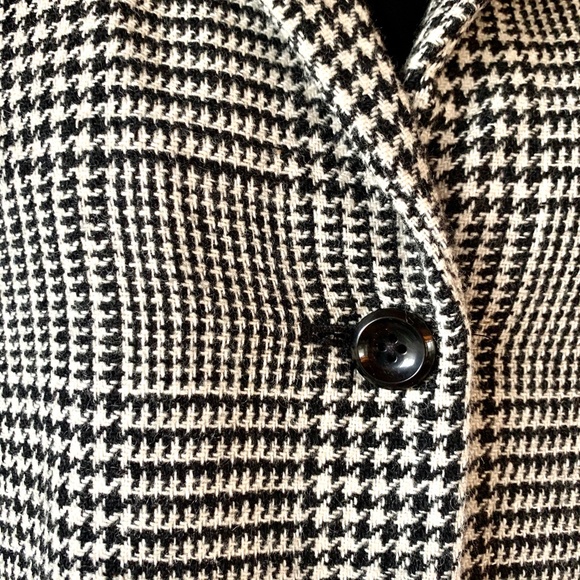 Rafaella Wool Blend Plaid Houndstooth Blazer - Picture 3 of 6